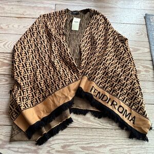 Fendi 100% cotton poncho NWT price reflects authenticity